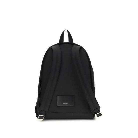 Saint Laurent Black Nylon Backpack - Side view