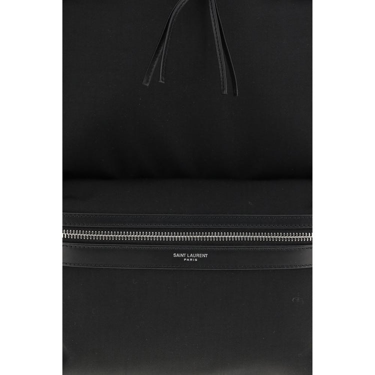 Saint Laurent Black Nylon Backpack - Back view