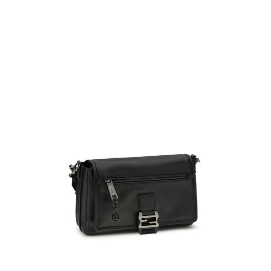Fendi Black Calf Leather Bos Taurus Shoulder Bag - Side view