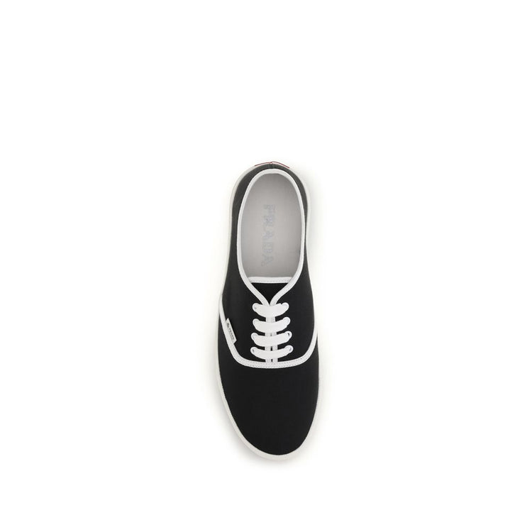 Prada Black Cotton Athletic Sneakers - Detail view