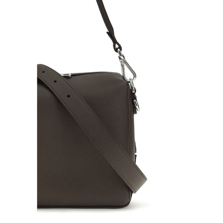 Fendi Brown Calf Leather Bos Taurus Shoulder Bag - Detail view