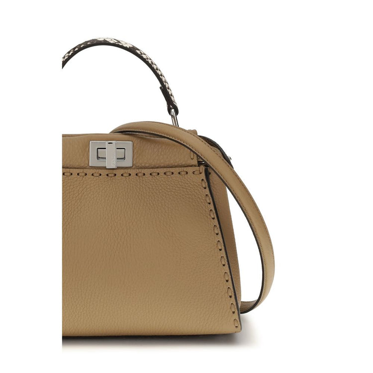 Fendi Beige Calf Leather Bos Taurus Handbag - Detail view