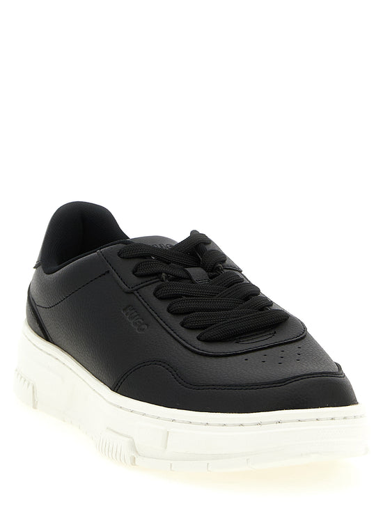 Hugo Boss Black Polyester Low Top Sneakers - Side view