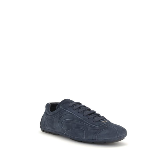 Prada Blue Calf Leather Athletic Sneakers - AW26 (Ref. PR4E1165FG001008F0008) - Side view