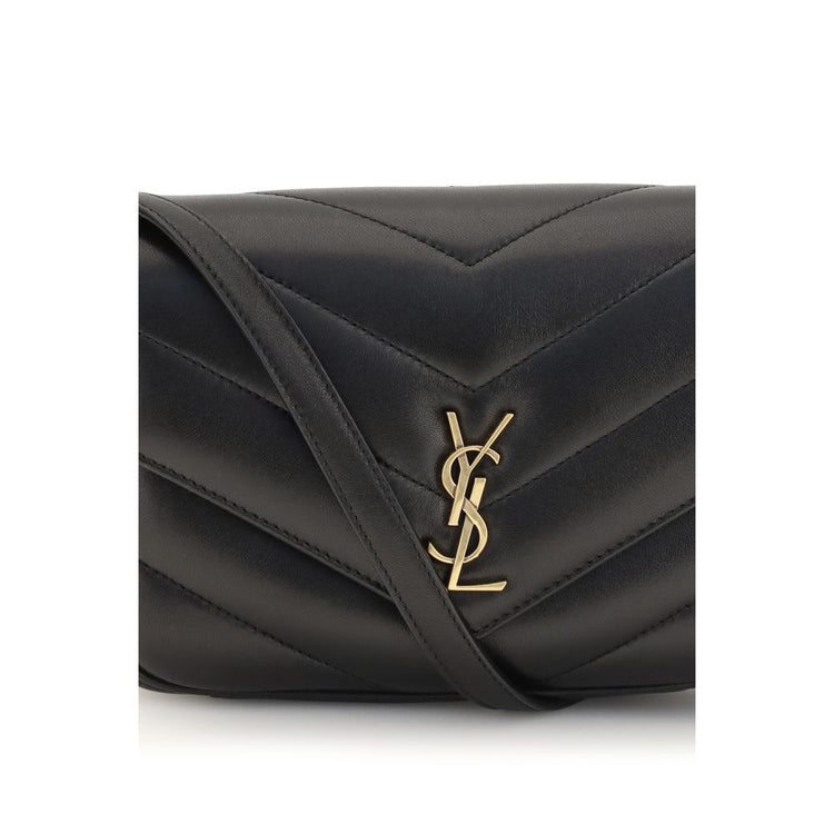 Saint Laurent Black Lamb Shoulder Bag - AW26 21x14cm - Detail view