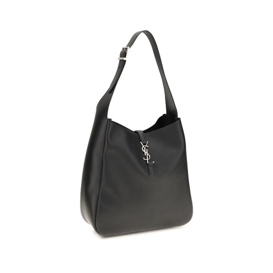 Saint Laurent Black Calf Leather Shoulder Bag - AW26 30x31cm - Side view