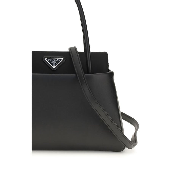 Prada Black Calf Leather Handbag - AW26 23x13cm - Detail view