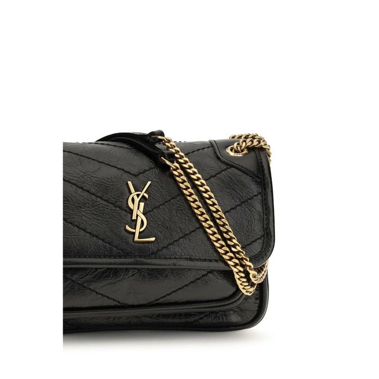 Saint Laurent Black Calf Leather Shoulder Bag - AW26 18×12.5cm - Detail view