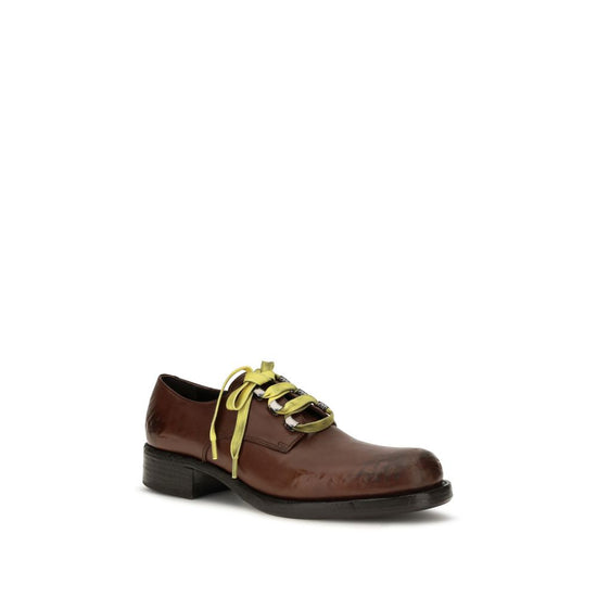 Prada Brown Calf Leather Bos Taurus Slip-On Loafers