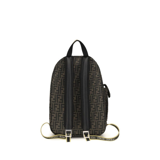 Fendi Brown Polyester Backpack