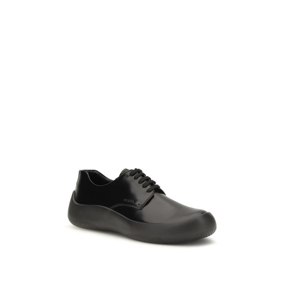 Prada Black Calf Leather Bos Taurus Sneakers