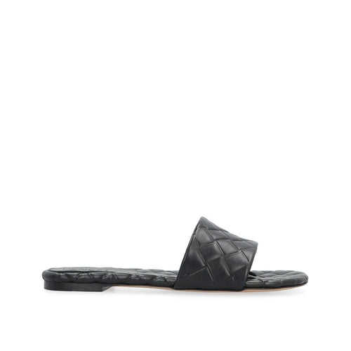 Bottega Veneta Black Lamb Leather Mules (Ref. BO8990326194388) - Front view