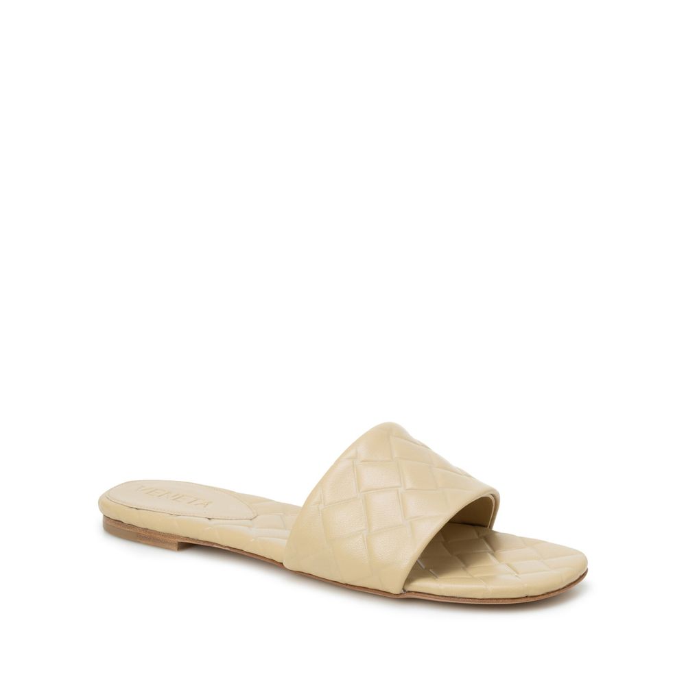 Bottega Veneta Beige Lamb Leather Sandals - Side view