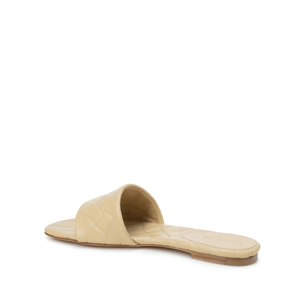 Bottega Veneta Beige Lamb Leather Sandals - Back view