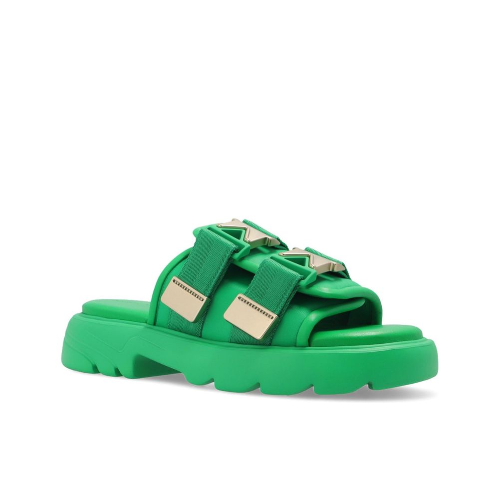 Bottega Veneta Bicolor Nylon Slides - Side view