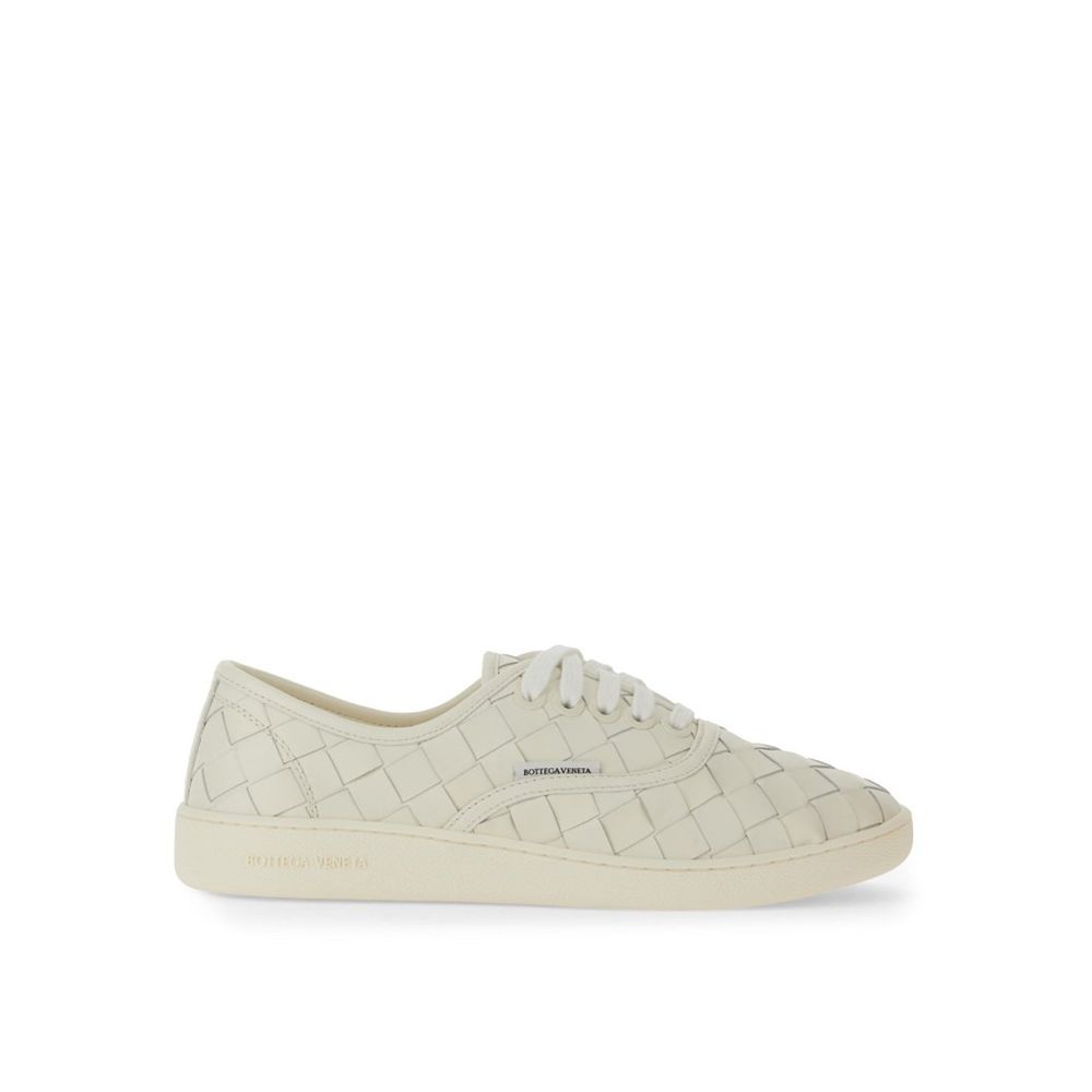 Bottega Veneta White Calfskin Sneakers - Front view