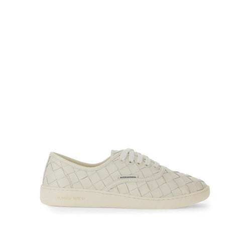 Bottega Veneta White Calfskin Sneakers - Front view