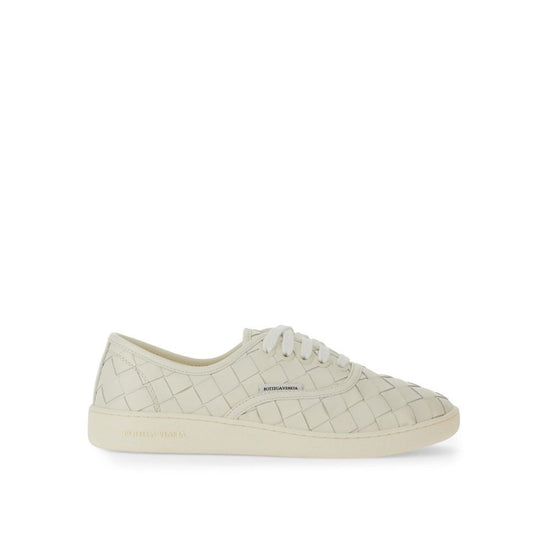 Bottega Veneta White Calfskin Sneakers - Front view
