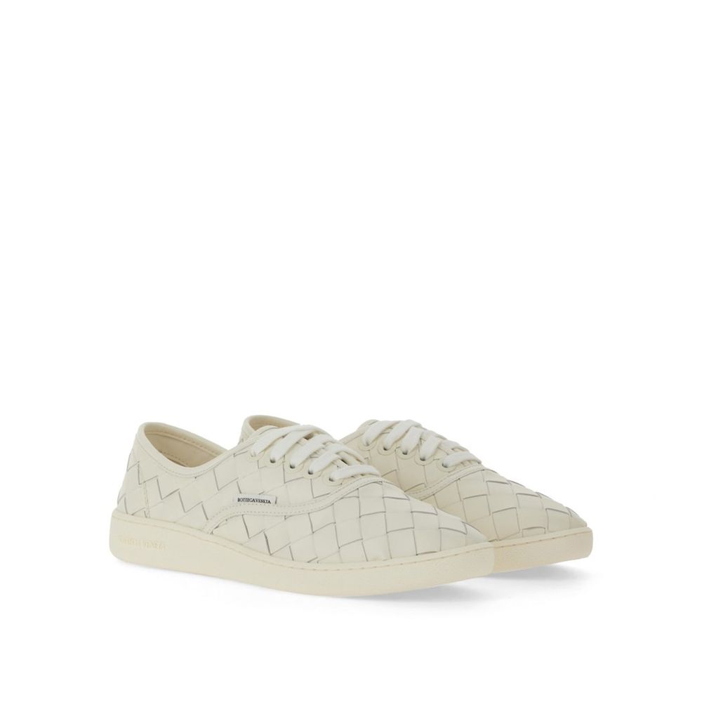 Bottega Veneta White Calfskin Sneakers - Side view