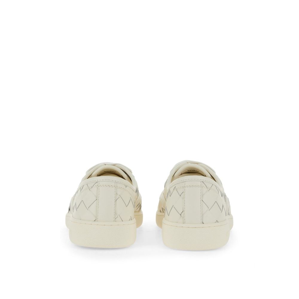 Bottega Veneta White Calfskin Sneakers - Back view
