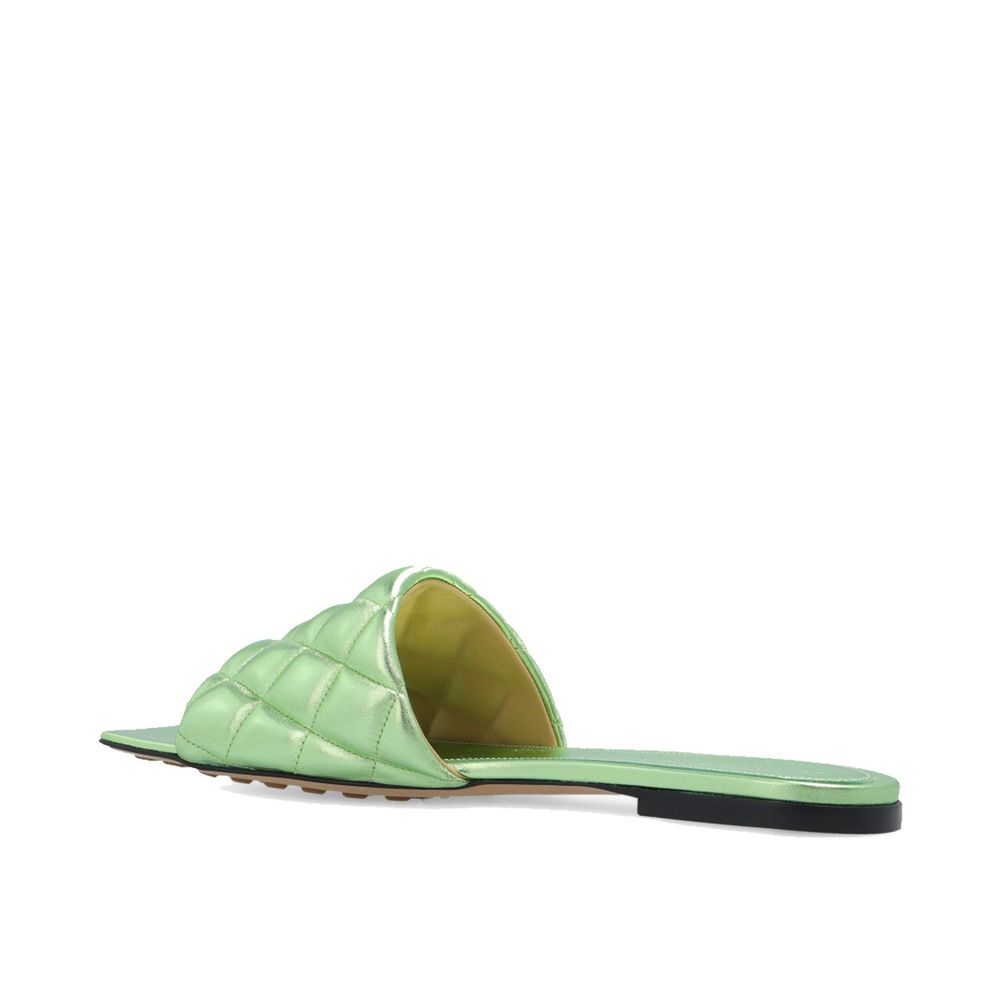 Bottega Veneta Bicolor Calfskin Flat Sandals - Back view