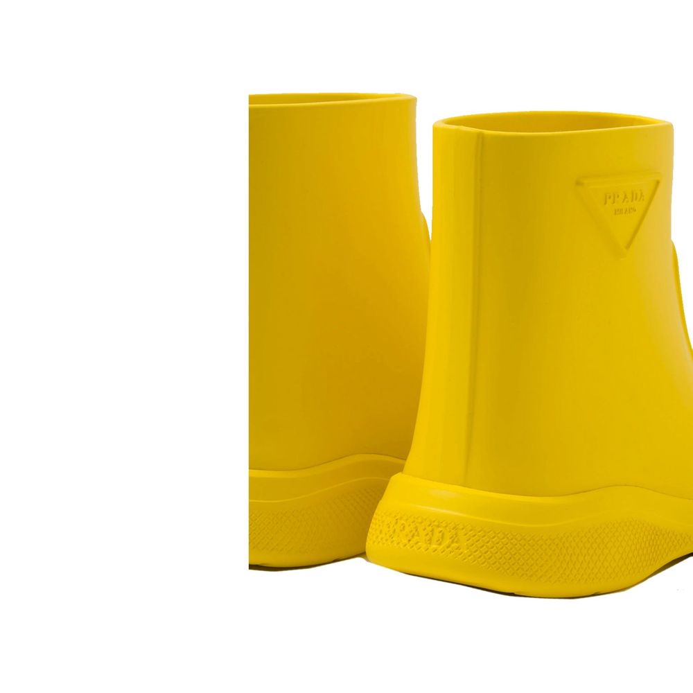 Prada Bicolor Rubber Rain Boots (Ref. PR8990024728788) - Detail view