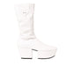 Prada White Polyethylene Lace Up Boots - Front view