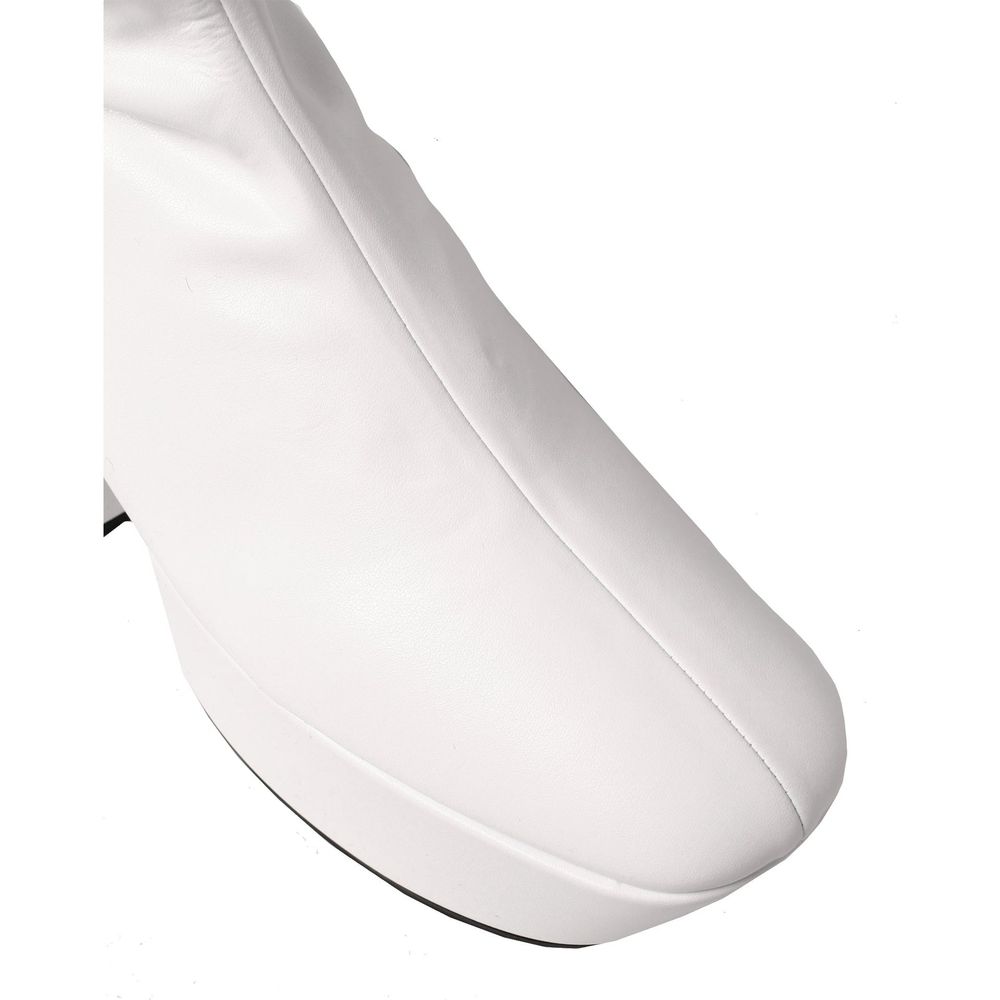 Prada White Polyethylene Lace Up Boots - Detail view