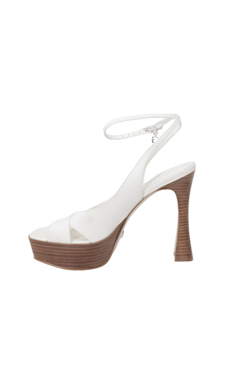 Guess Beige Other Fibres Platform Sandals - Back view