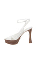 Guess Beige Other Fibres Platform Sandals - Back view