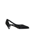 Prada Black Silk High Heel Pumps - Front view
