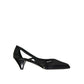Prada Black Silk High Heel Pumps - Front view