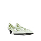 Prada Bicolor Silk Mid Heel Pumps - Side view