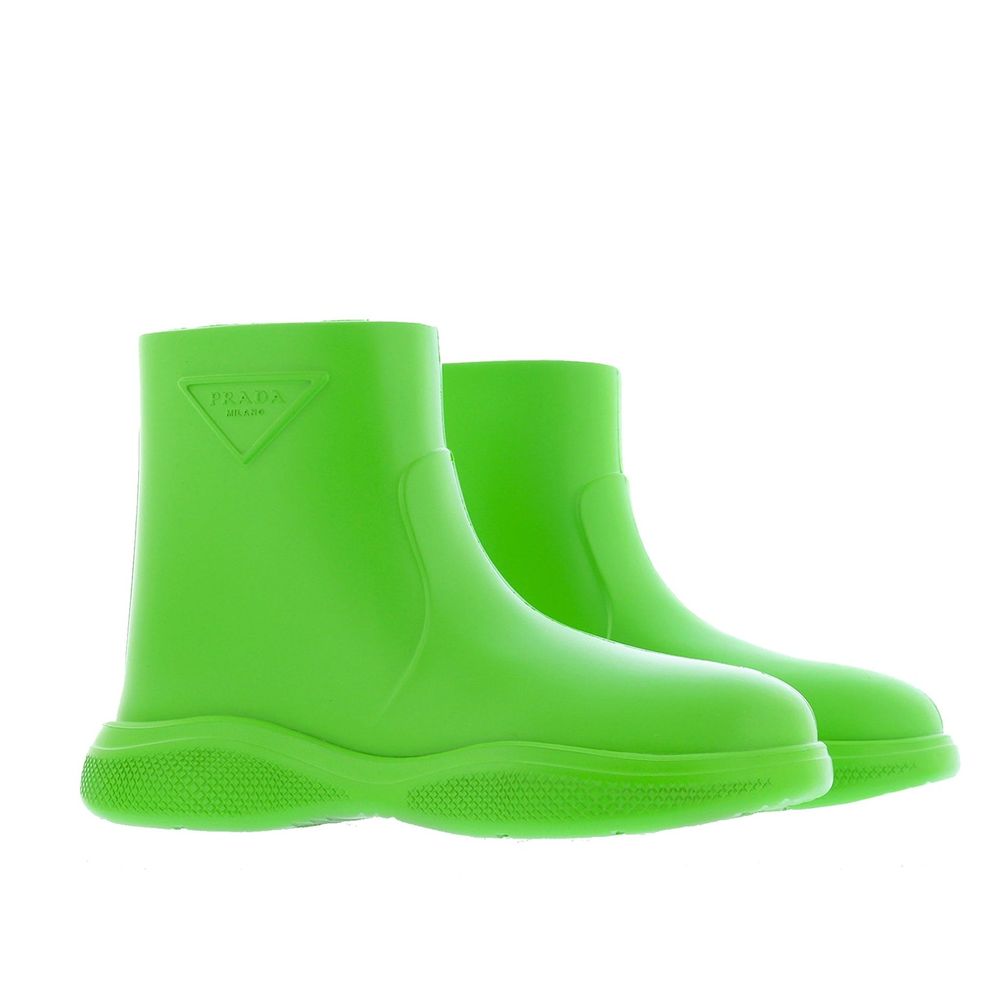 Prada Bicolor Rubber Rain Boots (Ref. PR8990024696020) - Side view