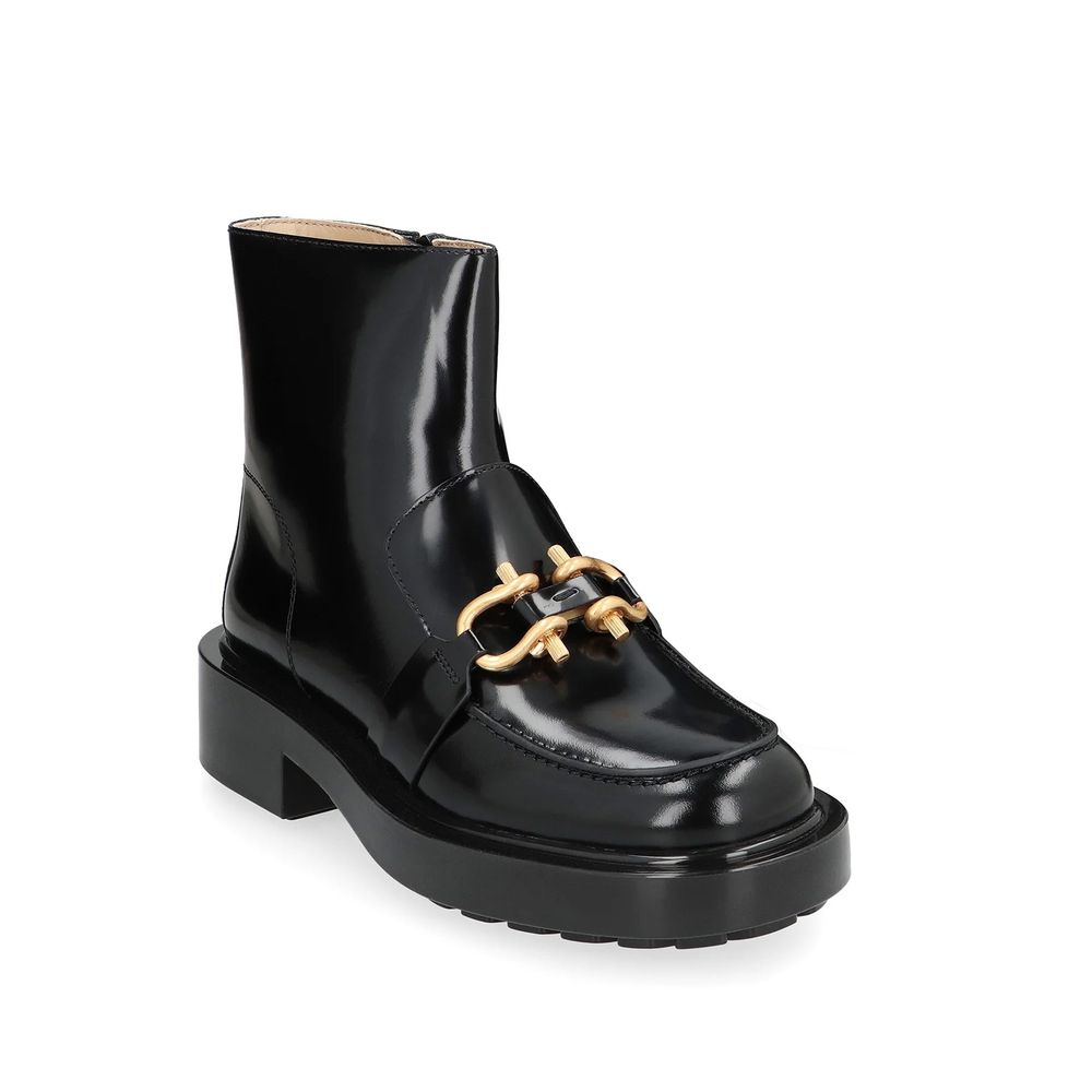 Bottega Veneta Black Calfskin Ankle Boots - Side view
