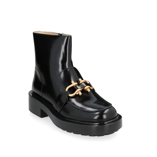 Bottega Veneta Black Calfskin Ankle Boots - Side view