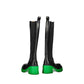 Bottega Veneta Black Leather Flat Boots - Back view