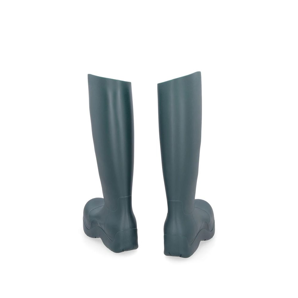 Bottega Veneta Bicolor Rubber Rain Boots - Back view