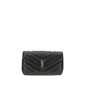 Saint Laurent Black Lamb Shoulder Bag - AW26 32x22cm - Front view