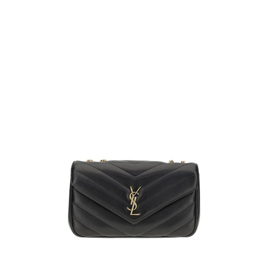 Saint Laurent Black Lamb Shoulder Bag - AW26 32x22cm - Front view