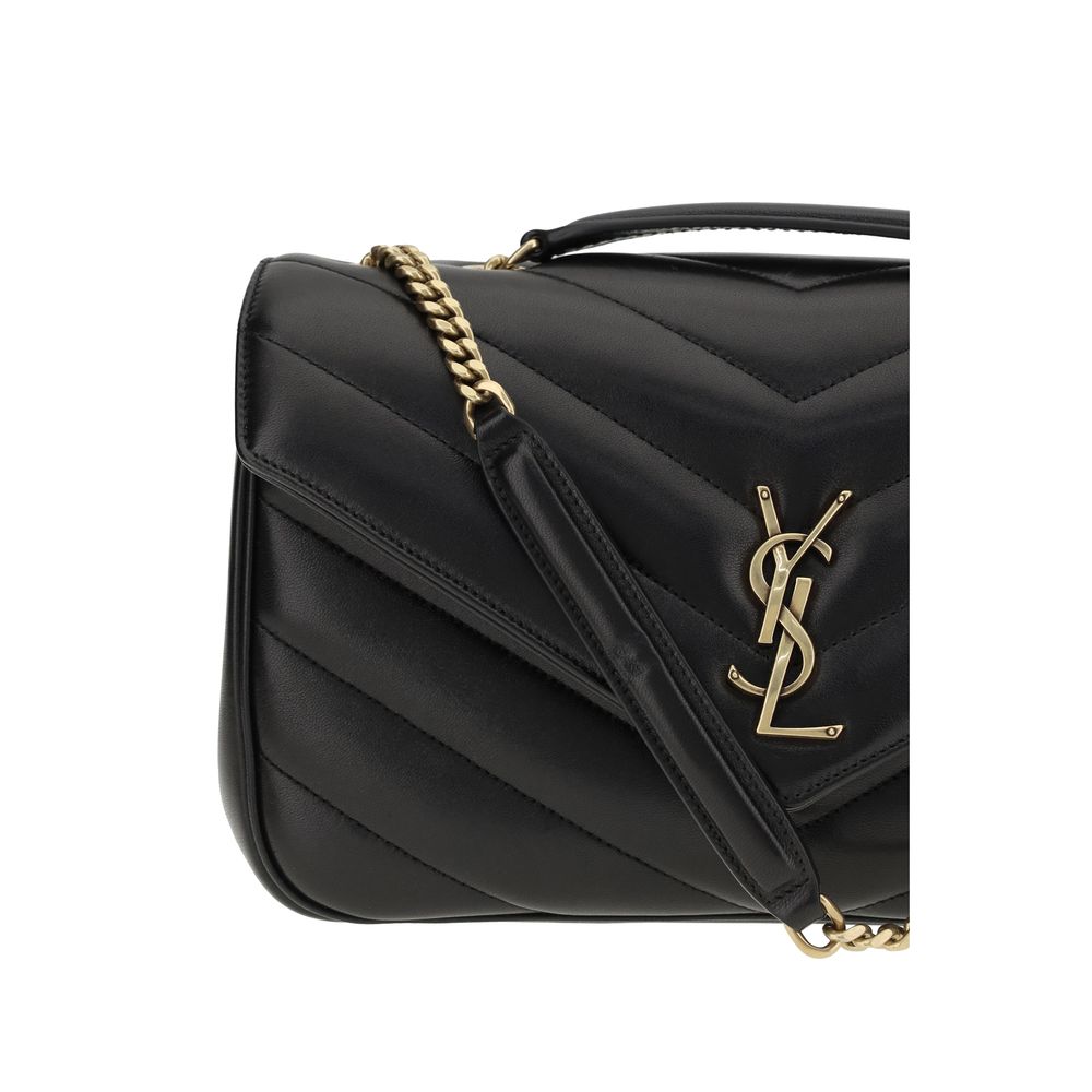 Saint Laurent Black Lamb Shoulder Bag - AW26 32x22cm - Detail view