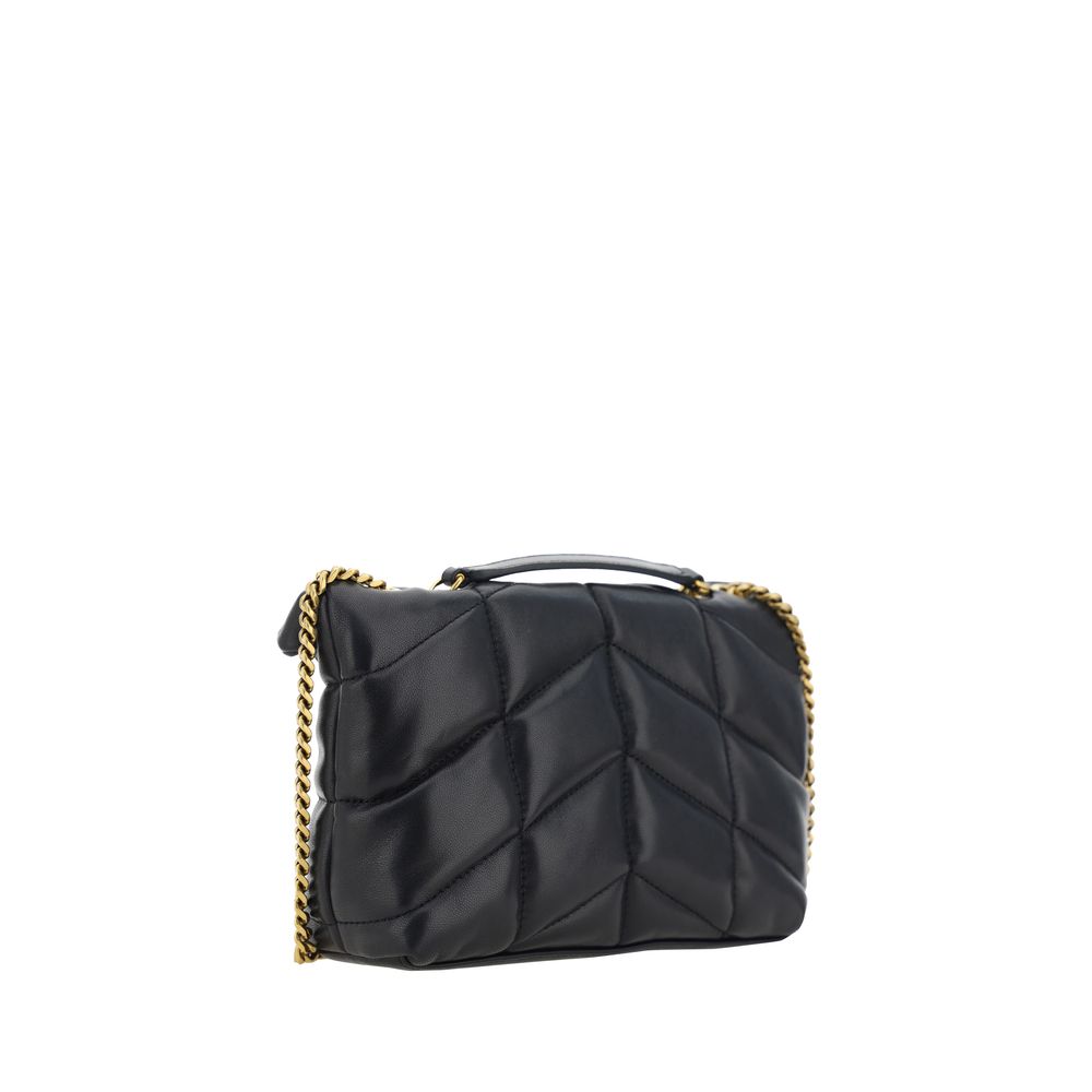 Saint Laurent Black Lamb Shoulder Bag - AW26 23×15.5cm - Back view