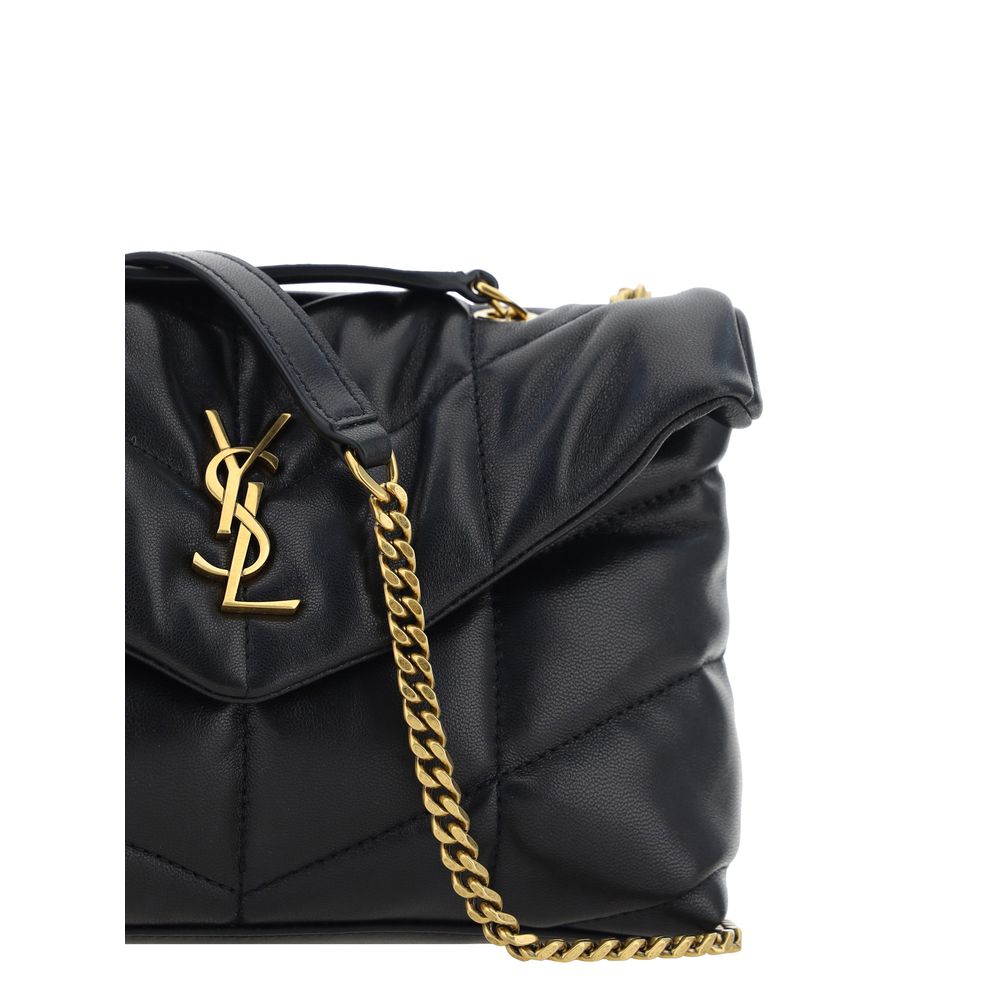 Saint Laurent Black Lamb Shoulder Bag - AW26 23×15.5cm - Detail view