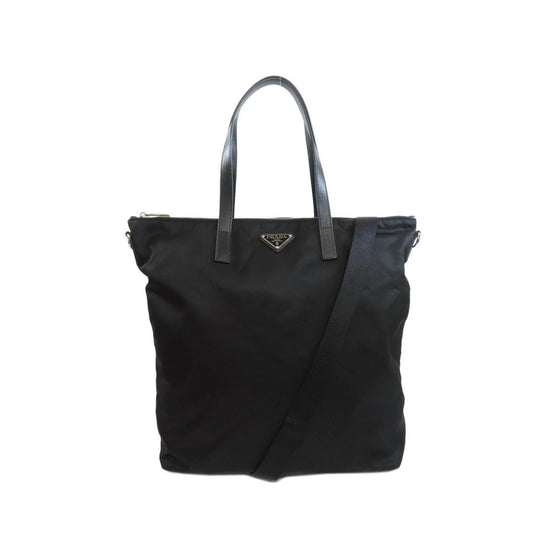 Prada Black Nylon Tote Bag - Front view