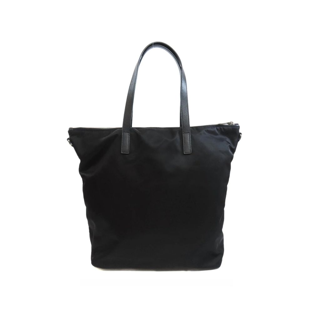 Prada Black Nylon Tote Bag - Side view