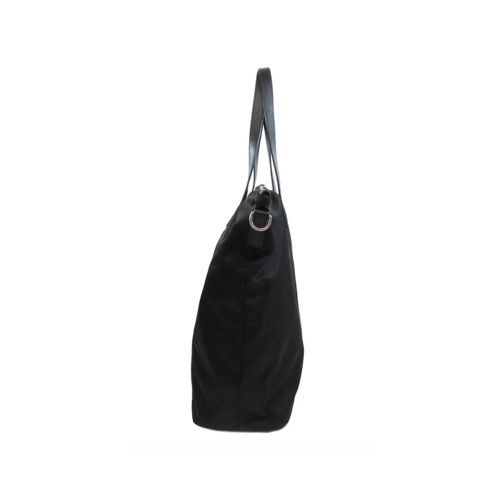 Prada Black Nylon Tote Bag - Back view
