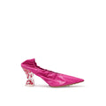 Bottega Veneta Fuchsia Leather Slippers - Front view