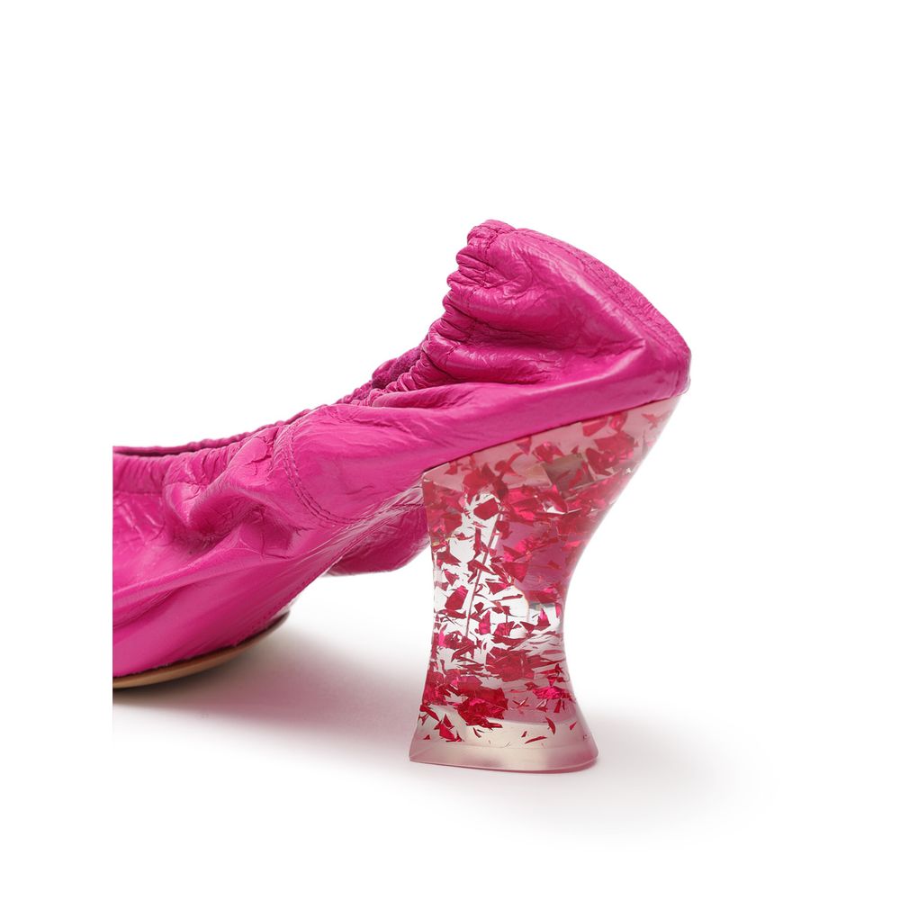 Bottega Veneta Fuchsia Leather Slippers - Alternate view