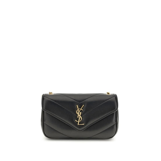 Saint Laurent Black Lamb Shoulder Bag - AW26 20x12cm (Ref. SA821749AAEAX1000BB) - Front view