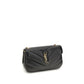 Saint Laurent Black Lamb Shoulder Bag - AW26 20x12cm (Ref. SA821749AAEAX1000BB) - Side view